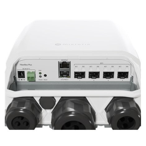 MikroTik CRS305-1G-4S+OUT FiberBox Plus MikroTik | FiberBox Plus | CRS305-1G-4S+OUT | 1 Gbps (RJ-45) ports quantity 1 | SFP port - 4